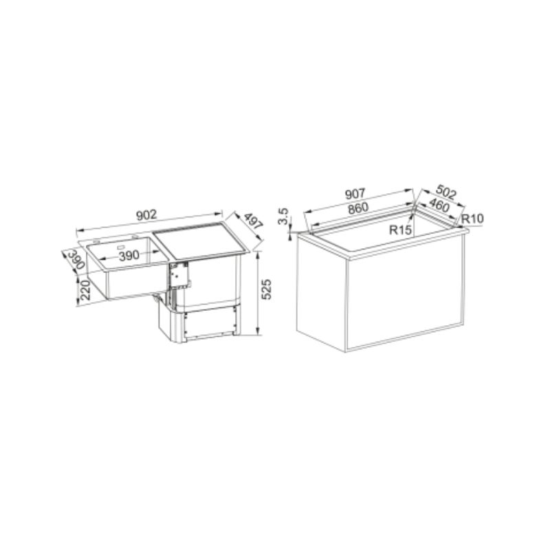 Máy rửa chén âm bán phần Franke FSDW50-01BG 3 Máy rửa chén âm bán phần Franke FSDW50-01BG - Ảnh 2