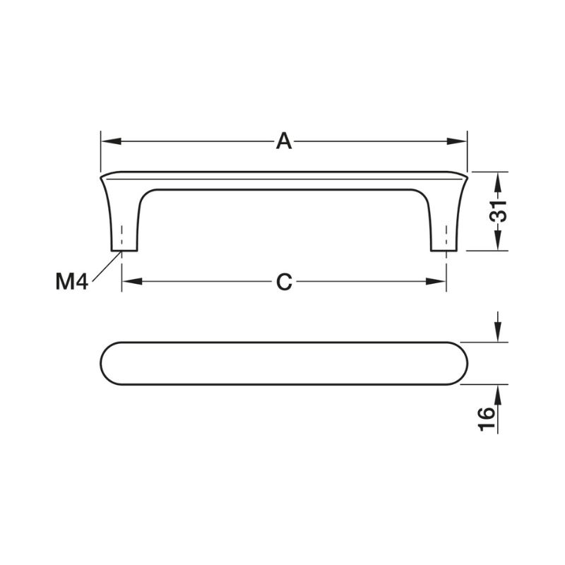 Tay nắm tủ Hafele H2520 106.71.083 6 Tay nắm tủ Hafele H2520 106.71.083 - Ảnh 4