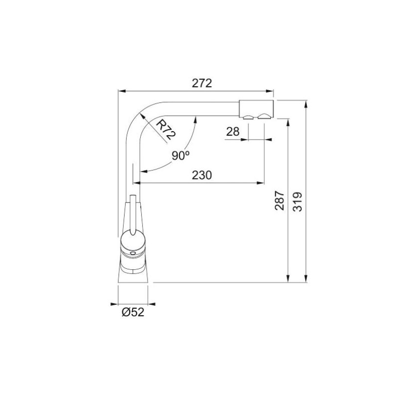 Vòi nước lạnh Franke CT901C 4 Vòi nước lạnh Franke CT901C - Ảnh 2