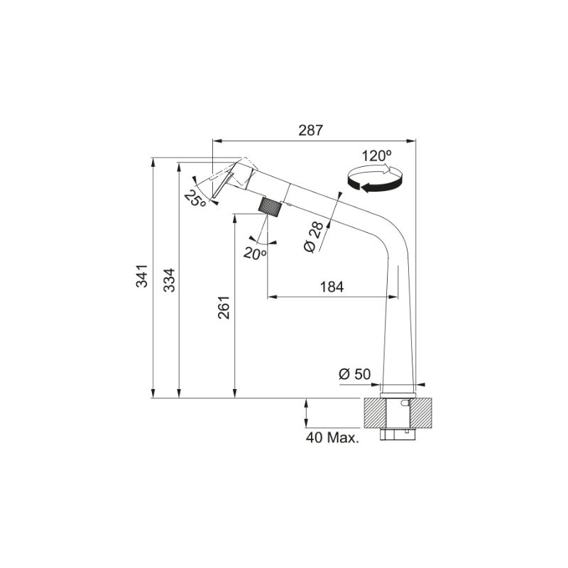 Vòi rửa bát Franke 115.0625.185 Chrome 6 Vòi rửa bát Franke 115.0625.185 Chrome - Ảnh 4