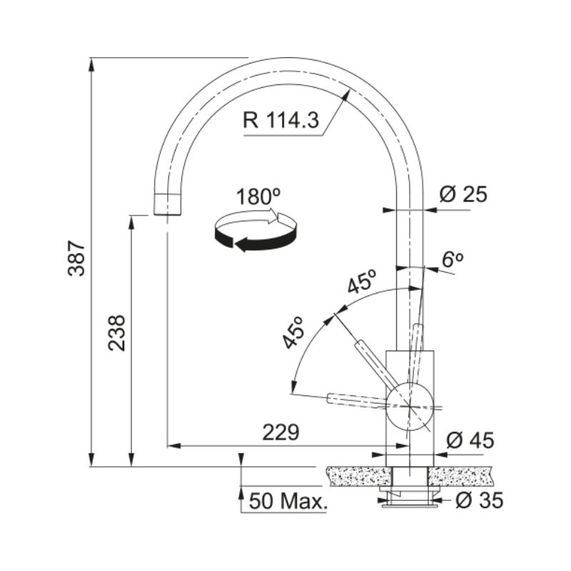 Vòi rửa bát Franke CT107S 115.0684.984 6 Vòi rửa bát Franke CT107S 115.0684.984 - Ảnh 4