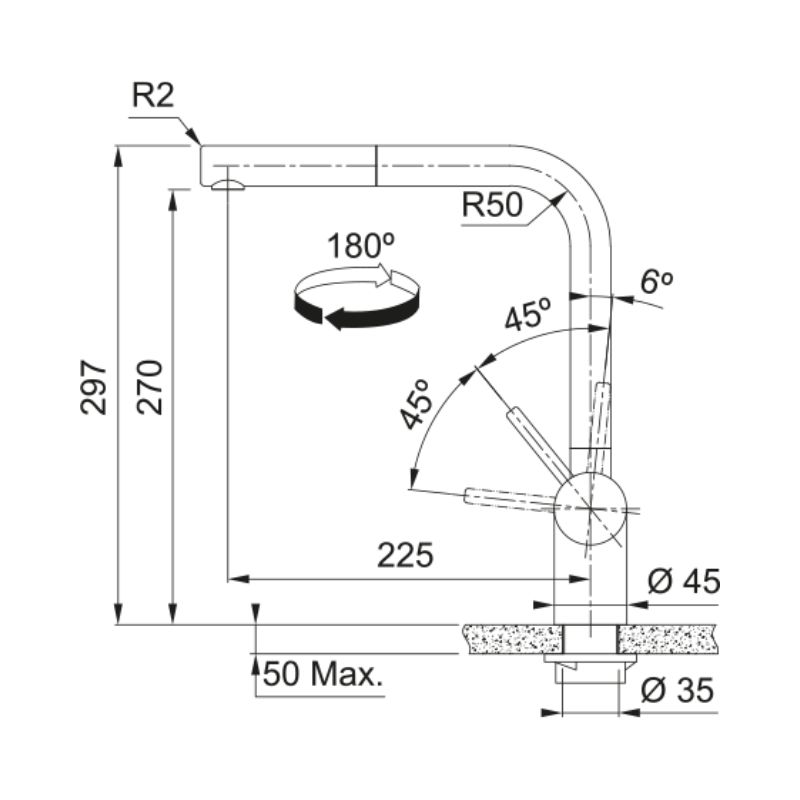 Vòi rửa bát Franke CT136S Copper 5 Vòi rửa bát Franke CT136S Copper - Ảnh 3