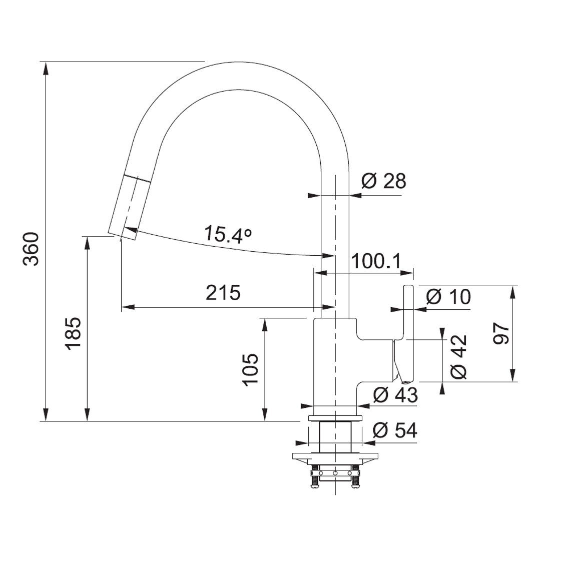 Vòi rửa chén Franke CT933C 5 Vòi rửa chén Franke CT933C - Ảnh 3