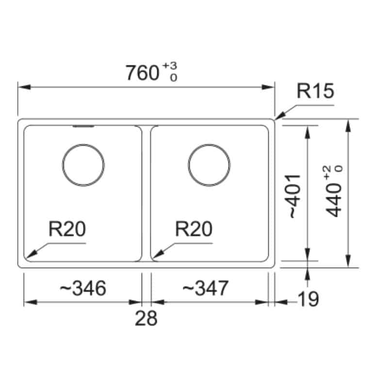 Chậu rửa đá Franke MRG 620-35-35 Matt Black 4 Chậu rửa đá Franke MRG 620-35-35 Matt Black - Ảnh 2