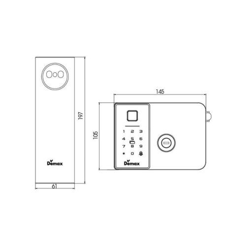 Khóa cửa cổng Face-ID Demax EL-G908AC CNC 11 thong so khoa cua cong face id demax el g908ac cnc