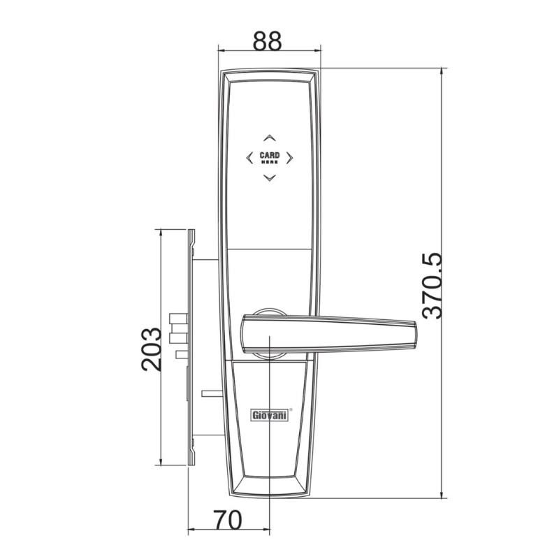 Khóa vân tay Giovani GSL-116C98 5 Thông số Khóa vân tay Giovani GSL-116C98