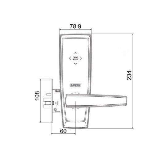 Khóa vân tay Giovani GSL-116E98T 7 Thông số Khóa vân tay Giovani GSL-116E98T