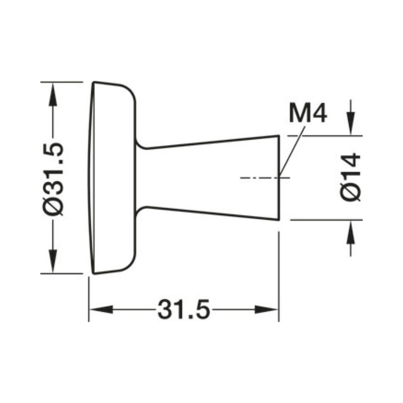 Núm tay nắm tủ Hafele H2570 106.71.370 6 Núm tay nắm tủ Hafele H2570 106.71.370 - Ảnh 4