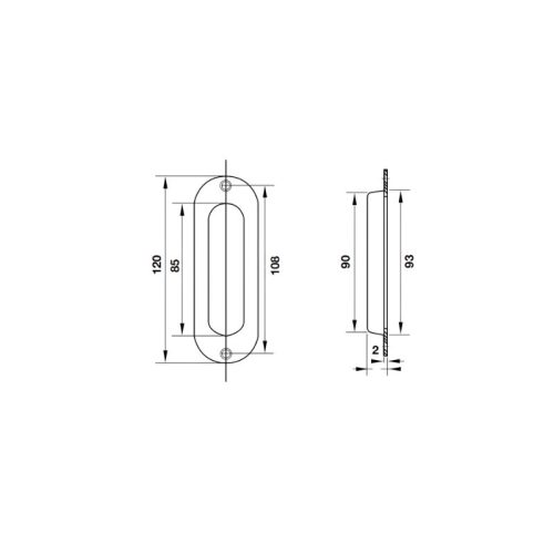 Tay nắm âm 120x40mm Hafele 489.72.100 7 thong so tay nam am 120x40mm hafele 489 72 100