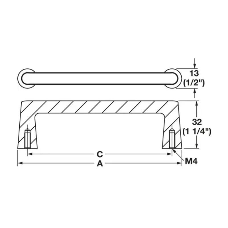 Tay Nắm Tủ Hafele 106.71.340 4 Tay Nắm Tủ Hafele 106.71.340 - Ảnh 2