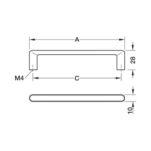 Tay nắm tủ Hafele 106.71.390 5 thong so tay nam tu hafele 106 71 390