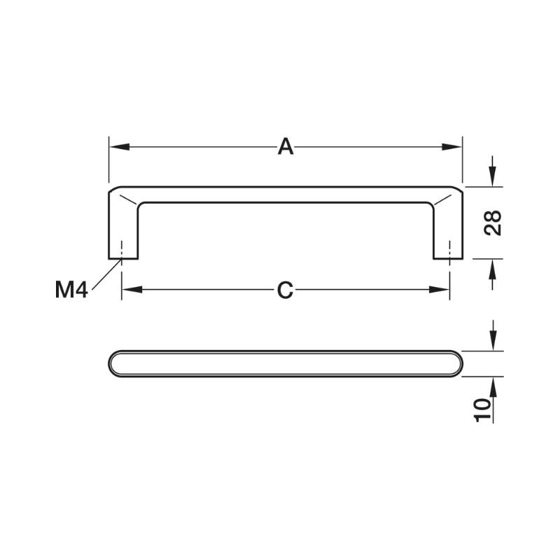 Tay nắm tủ Hafele 106.71.390 4 Tay nắm tủ Hafele 106.71.390 - Ảnh 2