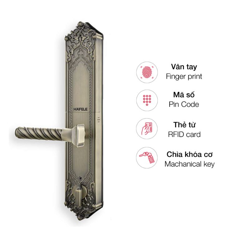 Khóa điện tử Hafele EL10K màu vàng 912.05.317 4 Khóa điện tử Hafele EL10K màu vàng 912.05.317 - Ảnh 2