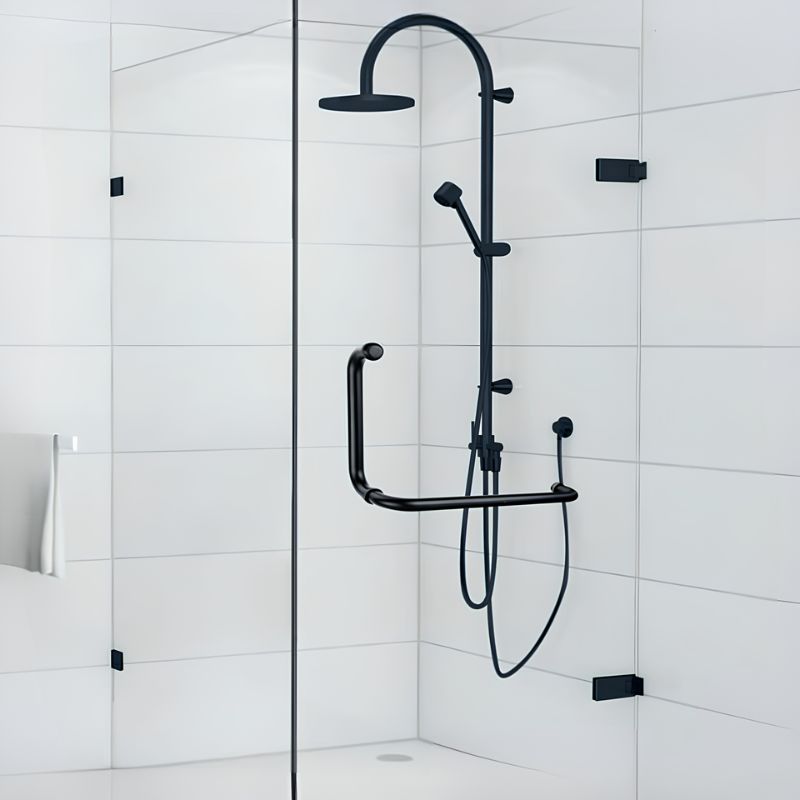 Tay nắm phòng tắm kính Hafele 903.04.153 đen CC275X425MM 4 Tay nắm phòng tắm kính Hafele 903.04.153 đen CC275X425MM - Ảnh 3