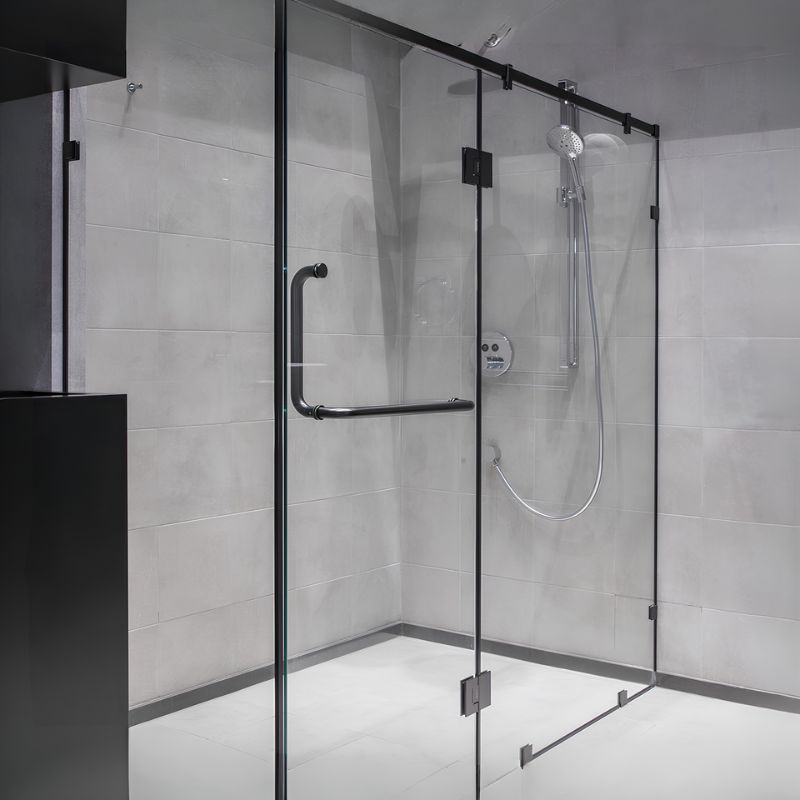 Tay nắm phòng tắm kính Hafele 903.04.153 đen CC275X425MM 6 Tay nắm phòng tắm kính Hafele 903.04.153 đen CC275X425MM - Ảnh 5