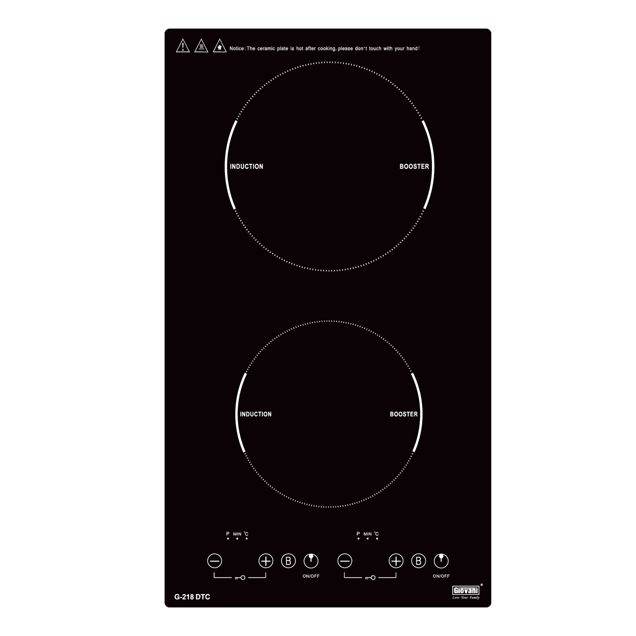Bếp từ đôi DOMINO G-218 DTC 3 Bếp từ đôi DOMINO G-218 DTC