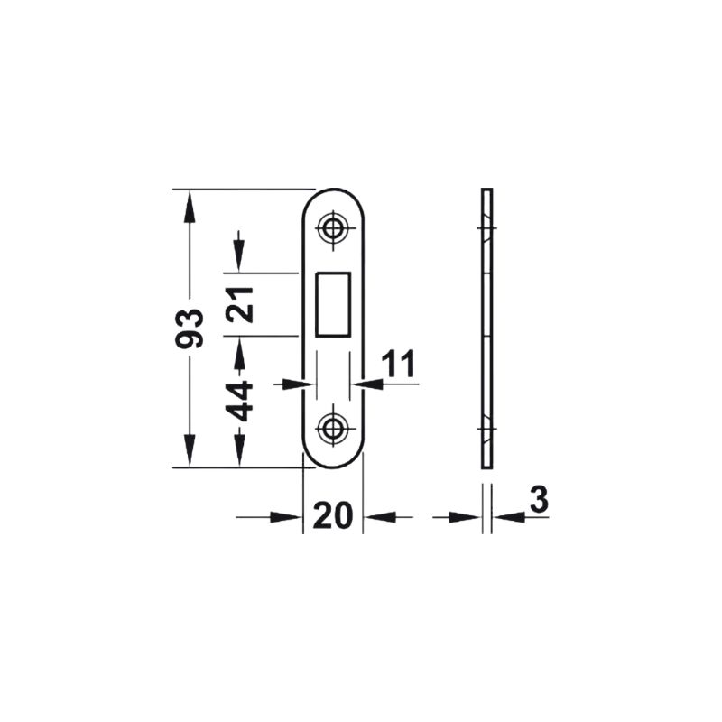 Thân khóa inox Hafele 911.26.330 55/20MM 5 Thân khóa inox Hafele 911.26.330 55/20MM - Ảnh 3