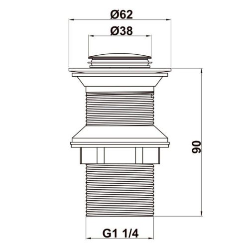 Bộ xả pop-up lavabo Häfele 495.61.975 5 Kích thước bộ xả pop-up lavabo Häfele 495.61.975