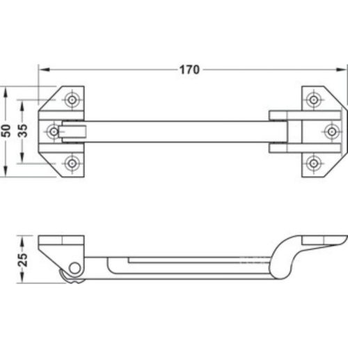 Chốt cửa Hafele 911.58.052 7 kich thuoc chot cua chong trom an toan hafele 911.58.052