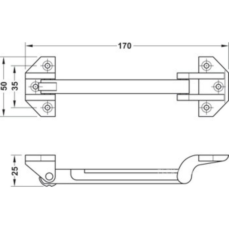 Chốt cửa Hafele 911.58.052 5 Chốt cửa Hafele 911.58.052 - Ảnh 3