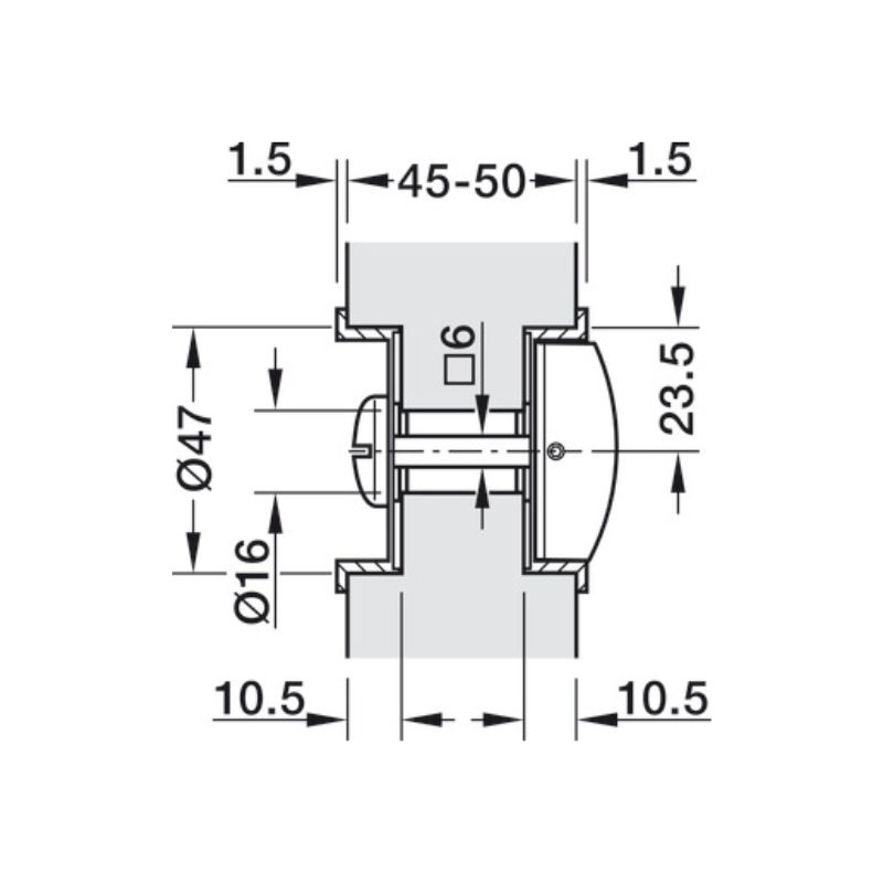 Khóa cửa trượt WC tay nắm âm Hafele 911.27.503 màu xám đen 4 Khóa cửa trượt WC tay nắm âm Hafele 911.27.503 màu xám đen - Ảnh 2