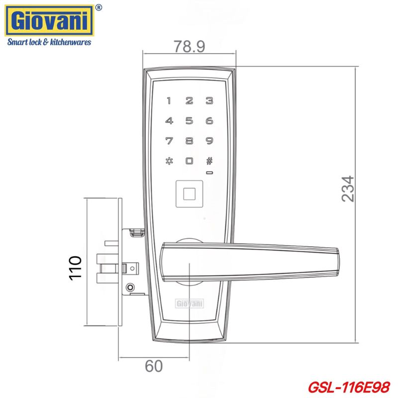 Khóa vân tay thông minh GIOVANI GSL-116E98C 6 Khóa vân tay thông minh GIOVANI GSL-116E98C