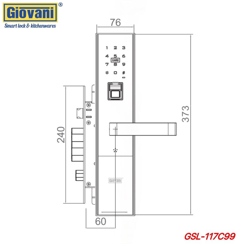 Khóa vân tay thông minh GIOVANI GSL-117C99G 6 Khóa vân tay thông minh GIOVANI GSL-117C99G