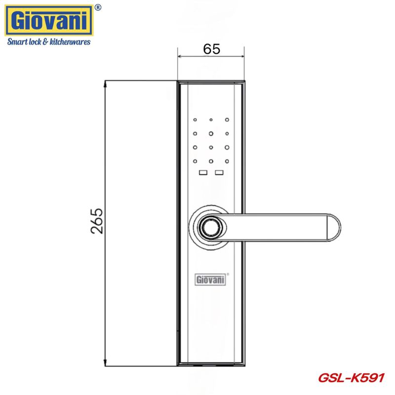 Khóa vân tay thông minh GIOVANI GSL-K591C 6 Khóa vân tay thông minh GIOVANI GSL-K591C