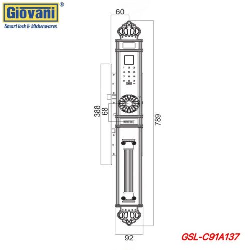 Khóa vân tay thông minh GSL-C91A137 9 Khóa vân tay thông minh GSL-C91A137