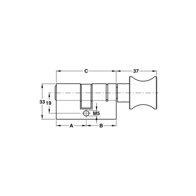 Ruột khóa Hafele 916.66.531 EM-MK đen PVD 71mm 4 Ruột khóa Hafele 916.66.531 EM-MK đen PVD 71mm - Ảnh 2