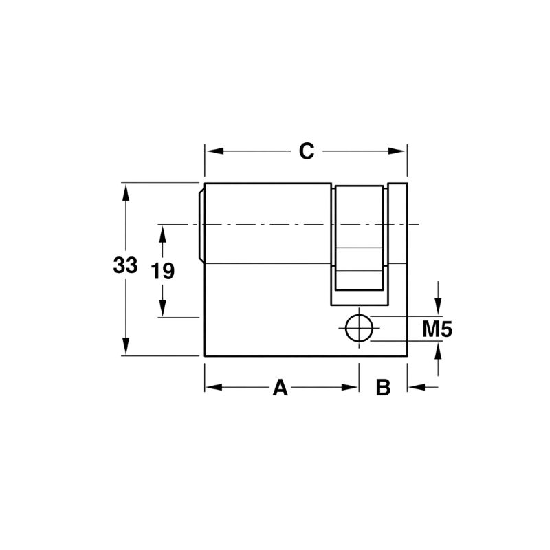 Ruột khóa nửa Hafele 916.66.602 PSM 35.5/10 4 Ruột khóa nửa Hafele 916.66.602 PSM 35.5/10 - Ảnh 3