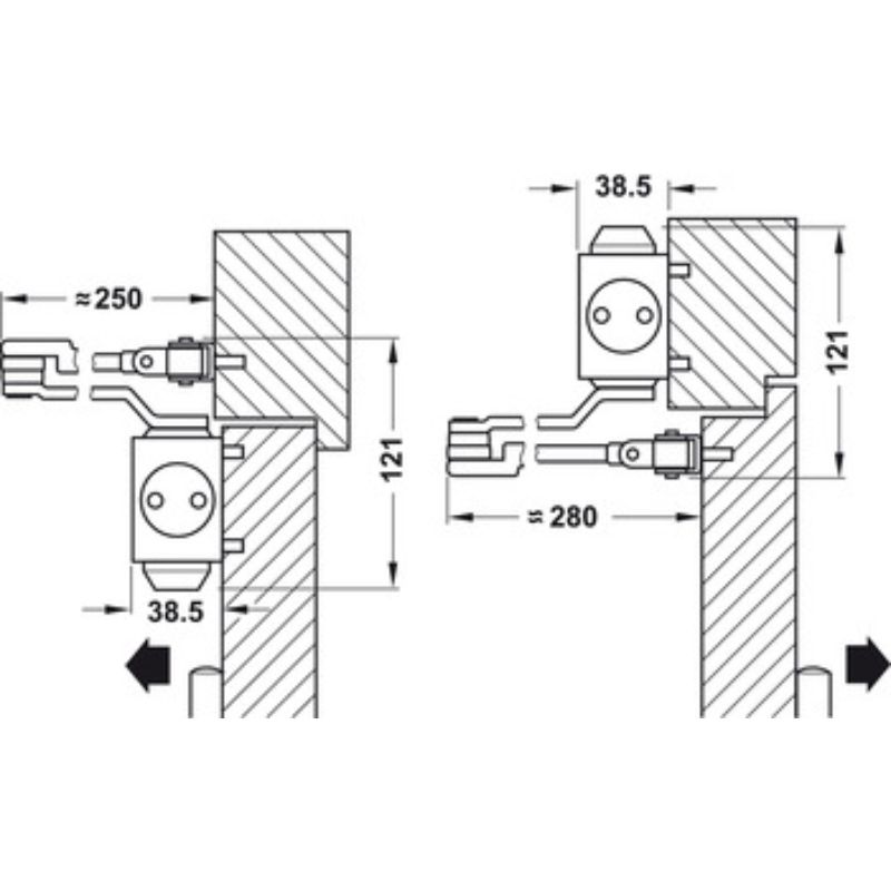 Cơ cấu đóng cửa tự động DCL51.HO.đen Hafele 931.84.663 4 Cơ cấu đóng cửa tự động DCL51.HO.đen Hafele 931.84.663 - Ảnh 2