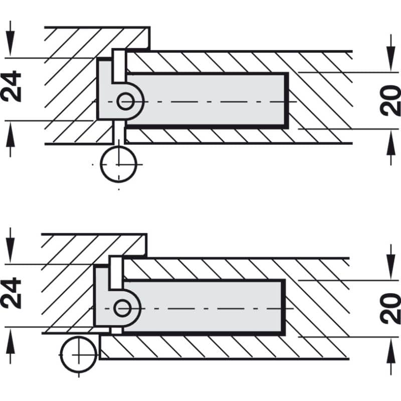 Thiết bị đóng cửa tự động Hafele 931.24.000 5 Thiết bị đóng cửa tự động Hafele 931.24.000 - Ảnh 3