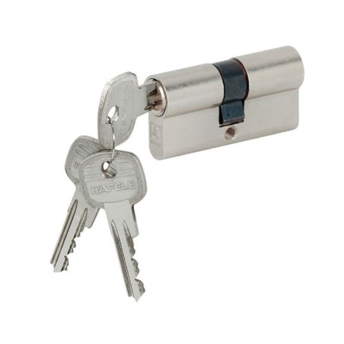 Ruột khóa 2 đầu chìa 60mm NI mờ Hafele 916.96.006