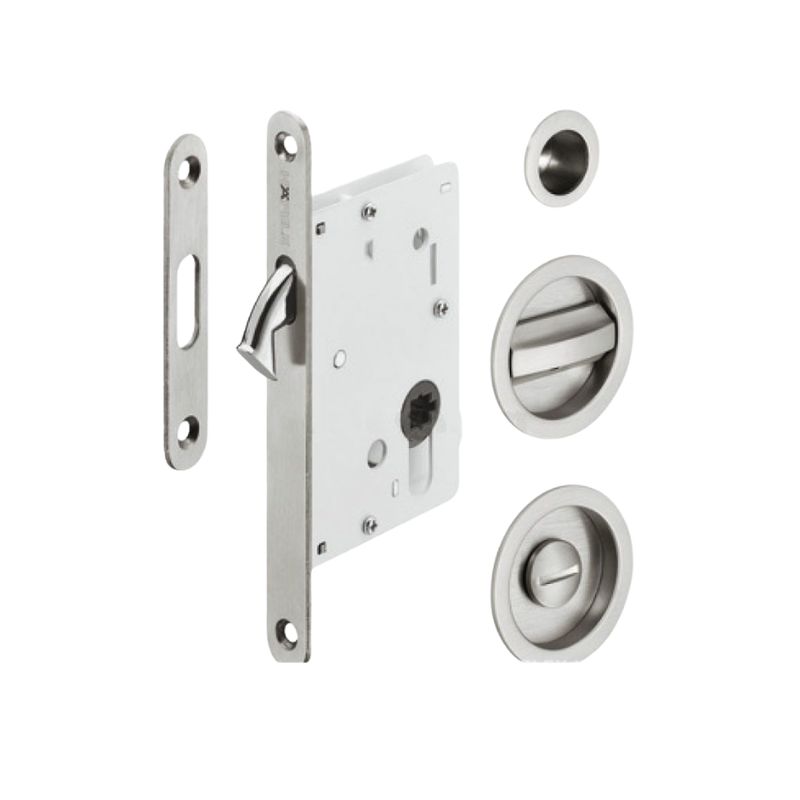 Tay nắm âm và thân khóa cửa trượt Hafele 911.27.500 BS50 WC 2 Tay nắm âm và thân khóa cửa trượt Hafele 911.27.500 BS50 WC