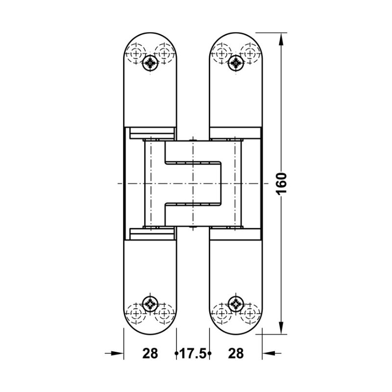 Bản lề âm TE 340 3D Hafele 924.17.137 đen 4 Bản lề âm TE 340 3D Hafele 924.17.137 đen - Ảnh 4