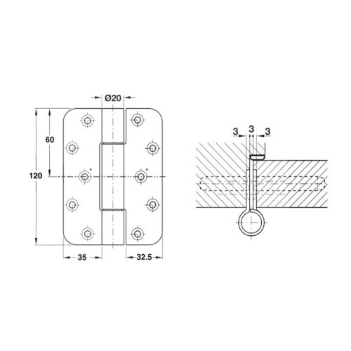 Bản lề chịu lực 160Kg Hafele 924.93.103 4 thong so ban le chiu luc 160kg hafele 924 93 103