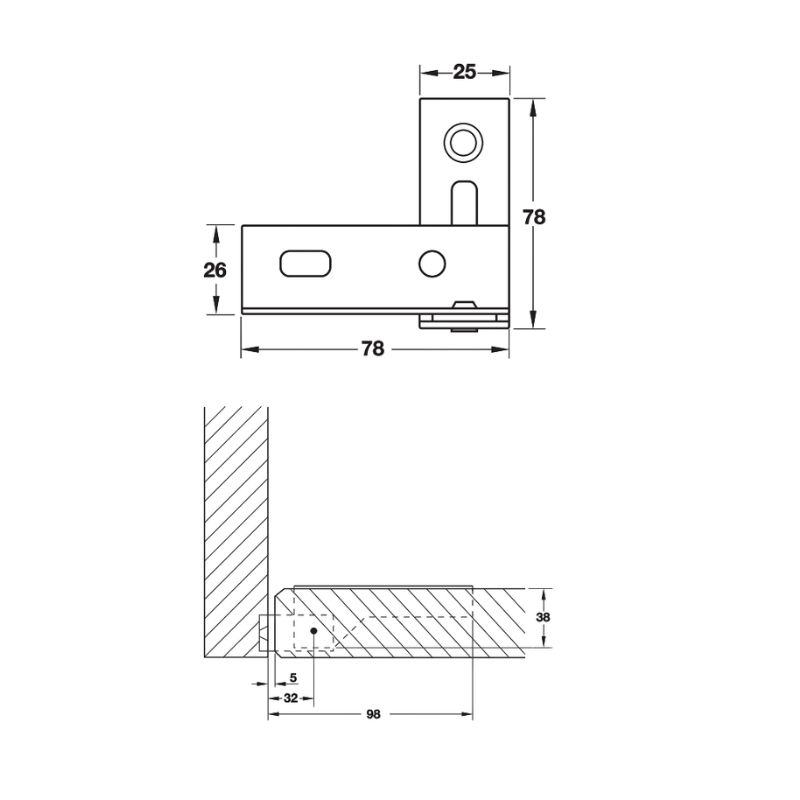 Bản lề trục xoay Hafele 927.98.000 3 Bản lề trục xoay Hafele 927.98.000 - Ảnh 2