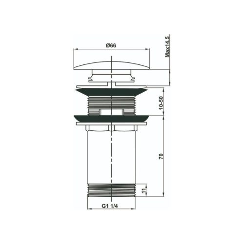 Bộ xả nhấn có xả tràn Hafele 589.15.930 4 Thông số bộ xả nhấn có xả tràn Hafele 589.15.930
