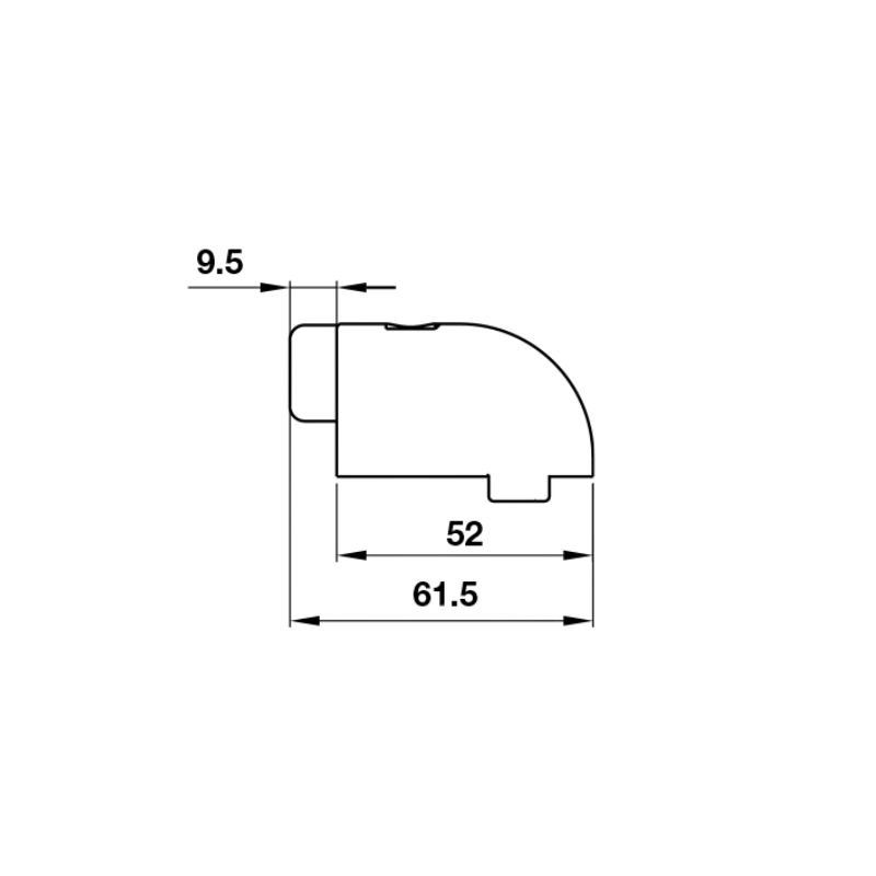 Chặn cửa trượt nhôm Hafele 926.98.799 3 Chặn cửa trượt nhôm Hafele 926.98.799 - Ảnh 2