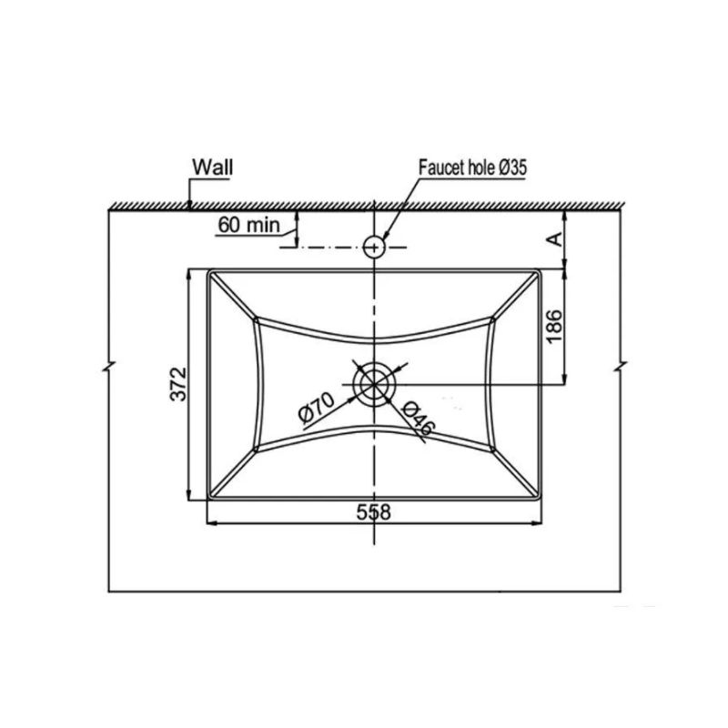 Chậu lavabo đặt bàn Kyoto Hafele 588.79.130 3 Thông số chậu lavabo đặt bàn Kyoto Hafele 588.79.130
