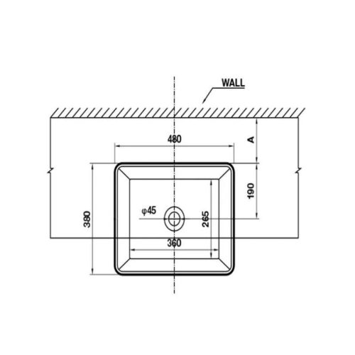 Thông số chậu rửa mặt lavabo bán âm Hafele 588.44.041
