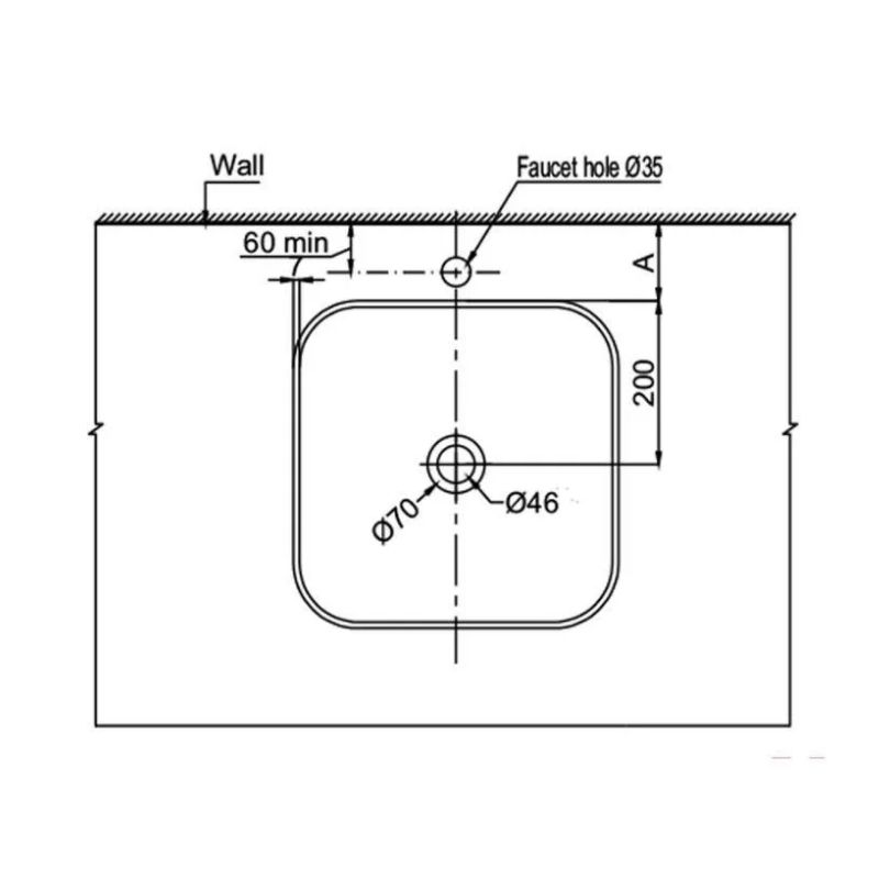 Chậu rửa mặt lavabo Kobe Hafele 588.79.078 4 Thông số chậu rửa mặt lavabo Kobe Hafele 588.79.078