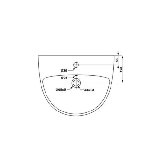 Thông số chậu rửa mặt lavabo Sapporo Hafele 588.79.003