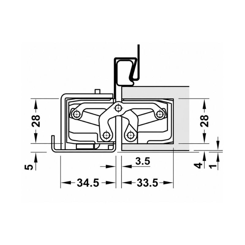 Bản lề âm TE340 3D SSS Hafele 924.17.104 2 Bản lề âm TE340 3D SSS Hafele 924.17.104 - Ảnh 2