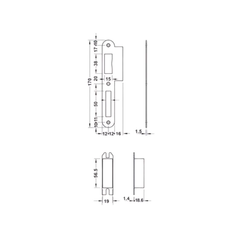 Thân khóa 60/24 inox mờ Hafele 911.02.468 5 Thân khóa 60/24 inox mờ Hafele 911.02.468 - Ảnh 4