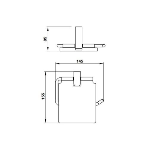 Giá treo giấy vệ sinh Hafele Chiba 580.87.540 5 Thông số giá treo giấy vệ sinh Hafele Chiba 580.87.540