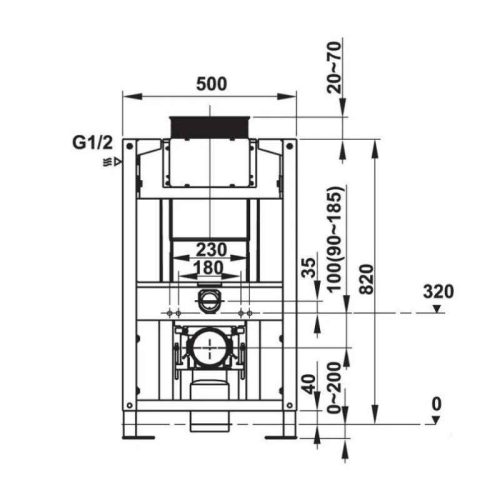 Két nước âm Mechanical 1140 Hafele 588.73.922 5 Thông số két nước âm Mechanical 1140 Hafele 588.73.922
