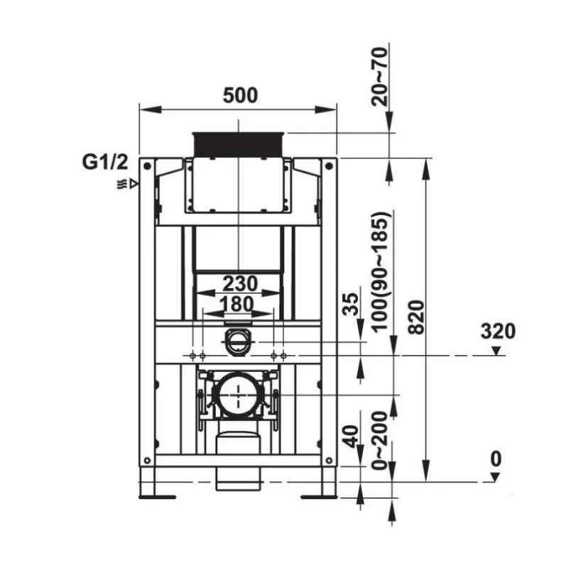 Két nước âm Mechanical 1140 Hafele 588.73.922 4 Thông số két nước âm Mechanical 1140 Hafele 588.73.922