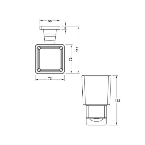 Thông số ly đựng dụng cụ nhà tắm Hafele 580.41.470